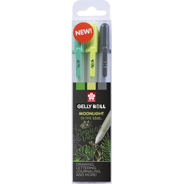 SAKURA Gelly Roll 0.35mm POXPGBMOO3G Moonlight Botanic 3 Stück