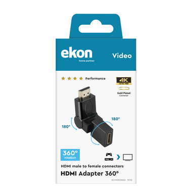 HDMI male female angle adapter | Ekon