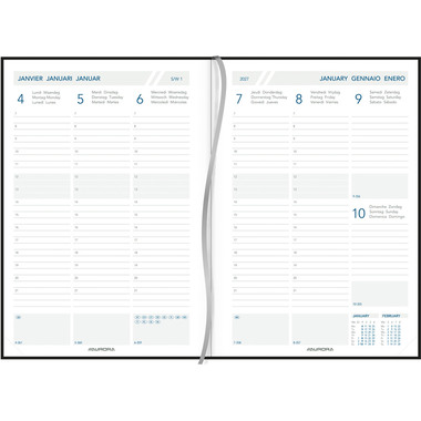 AURORA Agenda Florence Universe 2027 3415Z 1W/2S schwarz ML 14.5x21cm