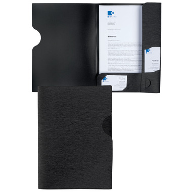 KOLMA Präsentationsm. LineaVerde A4 10.006.06 schwarz, PP, Sand, recycling