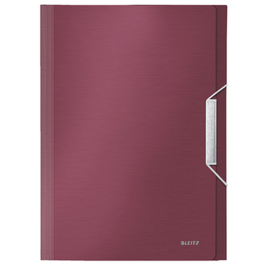 LEITZ Ordnungsmappe Style PP A4 39570028 granat rot 6 Fächer, 200 Blatt
