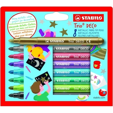 STABILO Fasermaler DECO 377/8 metallic ass. 8 Stück