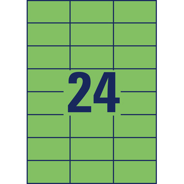 AVERY ZWECKFORM Etichette 70×37mm 3450 verde 2400 pezzi
