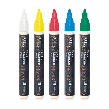 KREUL Textik Marker Opak medium 92750 set avec 5pcs