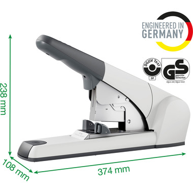 LEITZ Heftgerät Heavy Duty 5553 55530084 hellgrau 120 Blatt