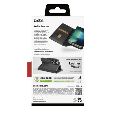 Custodia book in vera pelle per iPhone 14 Pro | SBS