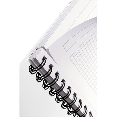 LEITZ Spiralbuch WOW PP A5 4641-00-23 pink, kariert 5mm 80 Blatt