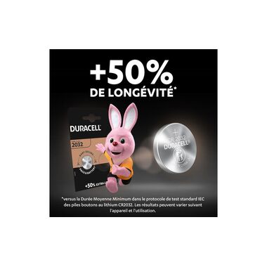 Duracell button cell lithium CR2032, 2 pieces
