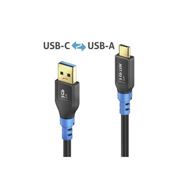 PureLink FlexInstall USB 3.0-Kabel Premium USB-C - USB-A 0.5 m, 60 Stk