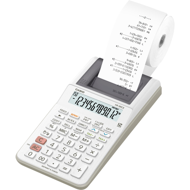 CASIO Calculatrice HR-8RCE-WE 12 chiffres blanc