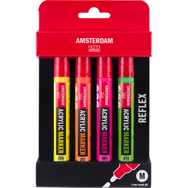 AMSTERDAM Acrylmarker Reflex 4mm 17519003 assortiert 4 Stück