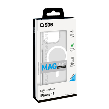 Slim transparent cover for iPhone 15 | SBS
