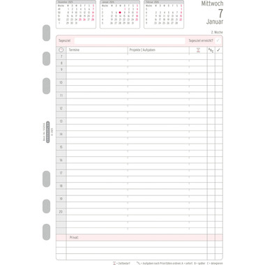 CHRONOPLAN Set annuel plan journ. 2026 50206Z.26 1J/1P A5