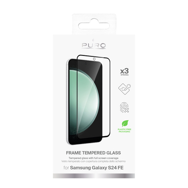 Verre trempé série ‘Frame Full Glue’ pour Samsung Galaxy S24 FE | Puro