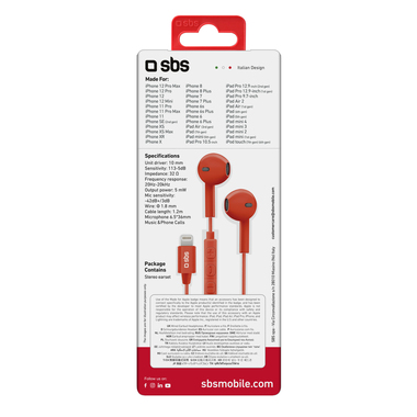 Auricolari semi in-ear con cavo Lightning