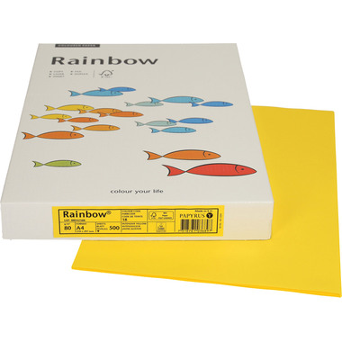 RAINBOW Papier intensivgelb/18 A4 88042388 FSC, 80g 500 Blatt
