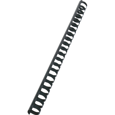 GBC Baguettes de reliure 19mm A4 4028601 noir, 21 anneaux 100 pcs.