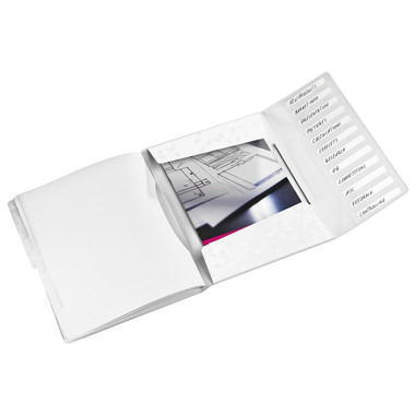 LEITZ Dossier archivio WOW PP A4 4634-00-01 bianco 12 scomp.