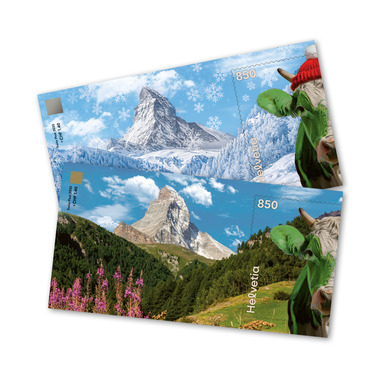 Bundle Crypto Stamps CHLI + CHLI 2.0, Green Bundle miniature sheet «Crypto Stamp CHLI + CHLI 2.0» (2 stamps, postage value CHF 17.00), self-adhesive, mint