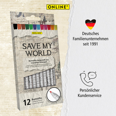 ONLINE Buntstifte Save My World 7920 12 Stück