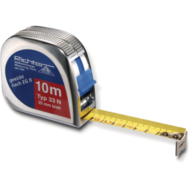 RIEFFEL SWITZERLAND Rollmeter 10m 1210 SB chrom