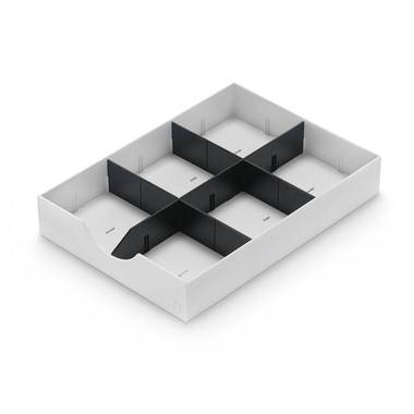 STYRO Systemschublade styrodoc 268-405.05 weiss/schwarz 6-teilig