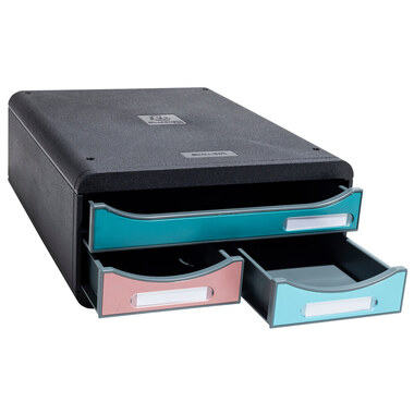 EXACOMPTA Set Tiroires SKANDI A4+ 311606D Small Box, 3 comp.