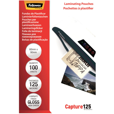 FELLOWES Pelicole per lamin. 60x90mm 5397402 lucido, 125my 100 pezzi