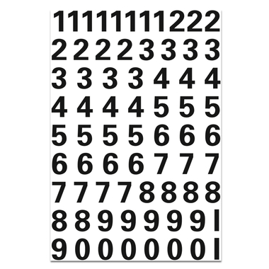 HERMA Etichette numeri 10mm 4159 nero, 0-9