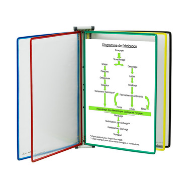 TARIFOLD T-Display Wandelement A4 416169 grau inkl. 5 Taschen