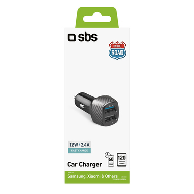Chargeur de voiture avec 2 ports USB | SBS