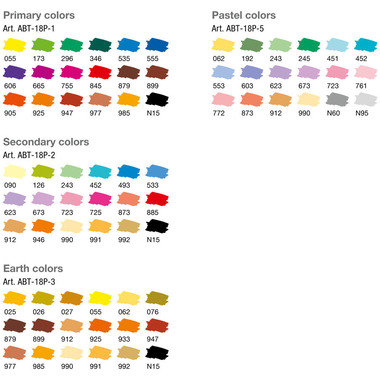 TOMBOW ABT Dual Brush Pen ABT-18P-2 18er Set Grundtöne I I
