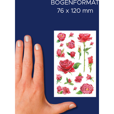 Z-DESIGN Sticker Creative 54337 Rosen 42 Stück/3 Blatt