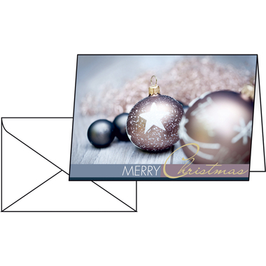 SIGEL Weihnachtskarte &Couvert A6/C6 DS024/W 250+100g, Exquisite 25+25 Stk