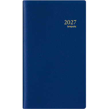 BREPOLS Agenda Interplan Genova 2027 0.736.2051 1S/2P bleu 8.9x16cm