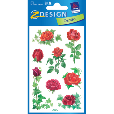 Z-DESIGN Sticker Creative 54261 Rosen 3 Stück
