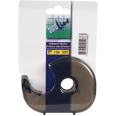 BÜROLINE Distributore di nastro adesivo 136309 trasparente, 19mmx33m