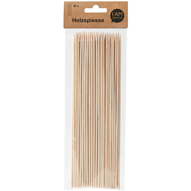I AM CREATIVE Holzspiesse 20cm 1302.12 natur 50 Stück