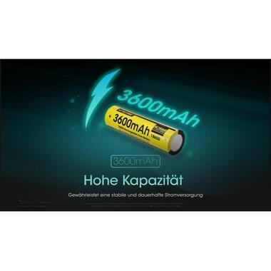 Nitecore Batterie NL1836R Li-Ion Typ 18650 avec USB-C 3600 mAh, 1 Pièce/s