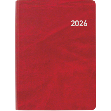 BIELLA Taschenagenda Rex 2026 825301450026U 1W/2S rot ML 10.1x14.2cm