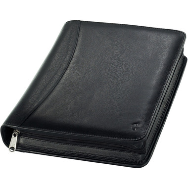 CHRONOPLAN Ringbuch Compact Mobil 50173Z.26 Vollrindleder schwarz A5