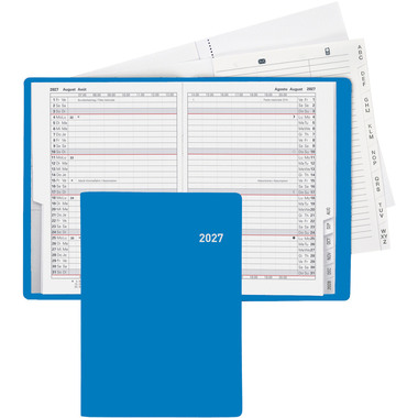 BIELLA Planer Glasgow 2027 855312050027U 1M/2S blau ML 10x13.9cm