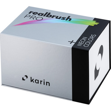 KARIN Real Brush Pen Pro 0.4mm 31C13 Mega Box, 3 Blender 72 pièces