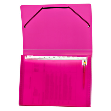 KOLMA Sammelmappe Daily Easy A4 11.017.33 berry, 13 Taschen, Kolmaflex