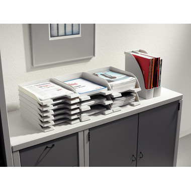 LEITZ Corbeille courrier Jumbo+ A4 52330085 gris