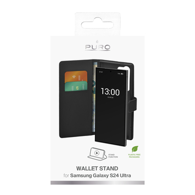 Étui portefeuille avec support pour Samsung Galaxy S24 Ultra | Pur