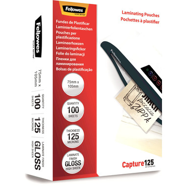 FELLOWES Pelicole per lamin. 75x105mm 5306901 lucido, 125my 100 pezzi