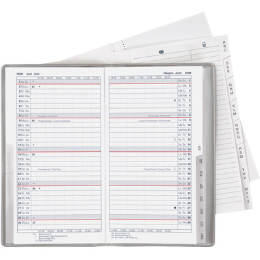 BIELLA Agenda Luzern 2026 855512280026U 1M/2P silber ML 8.7x15.3cm