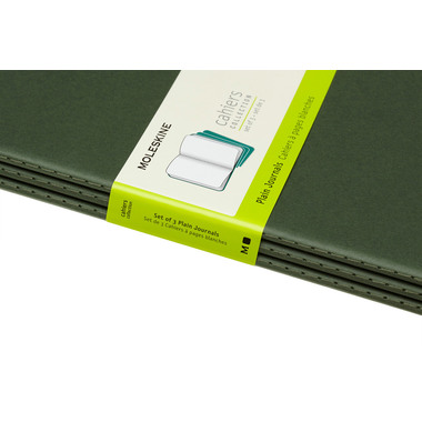 MOLESKINE Cahier XL, 3x, Blanko 855358 Myrtengrün 3 Stück