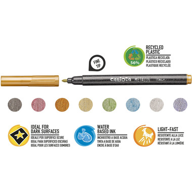 CARIOCA Fasermaler Fein 43162 Metallic E-8